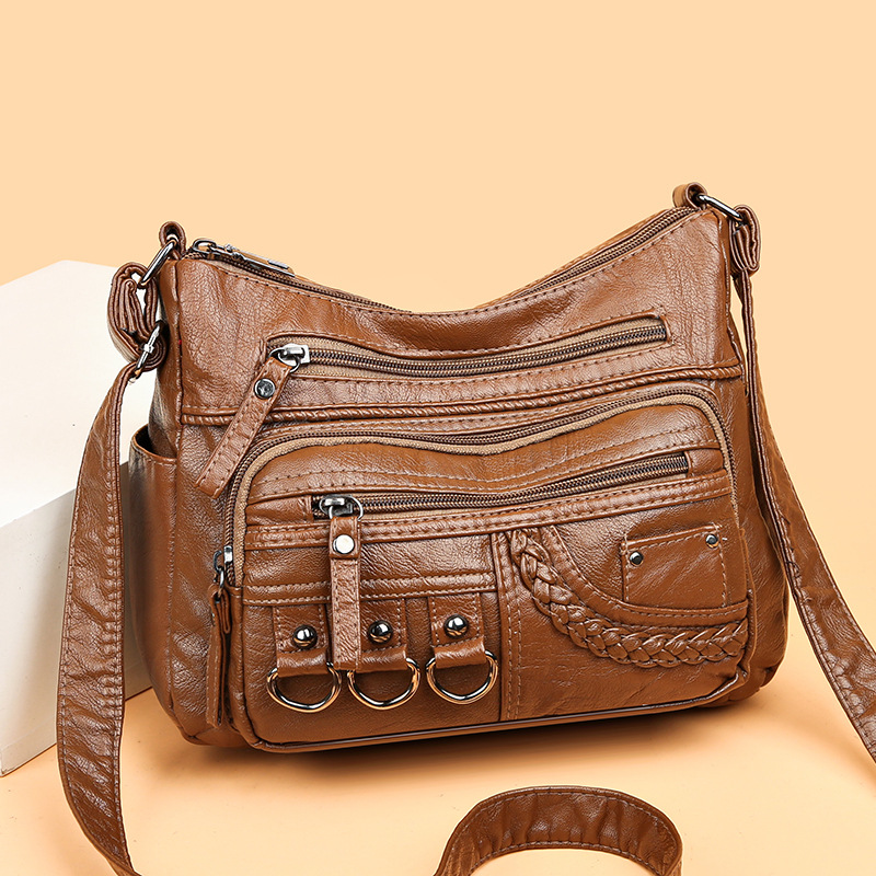 Leather Work Handbags For Women - Vintage PU Crossbody Bag, Women's Fashion
