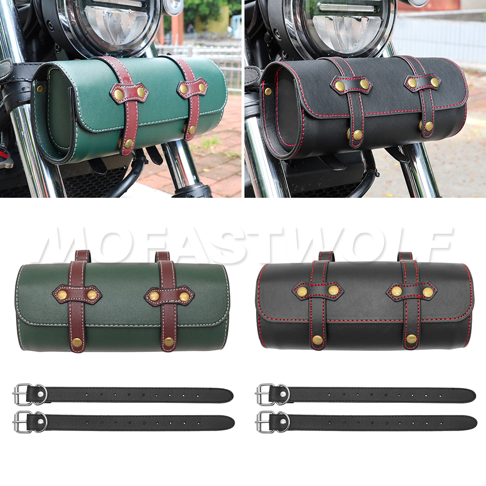 Leather Work Bag - Motorcycle Universal Bag Saddlebags PU Leather