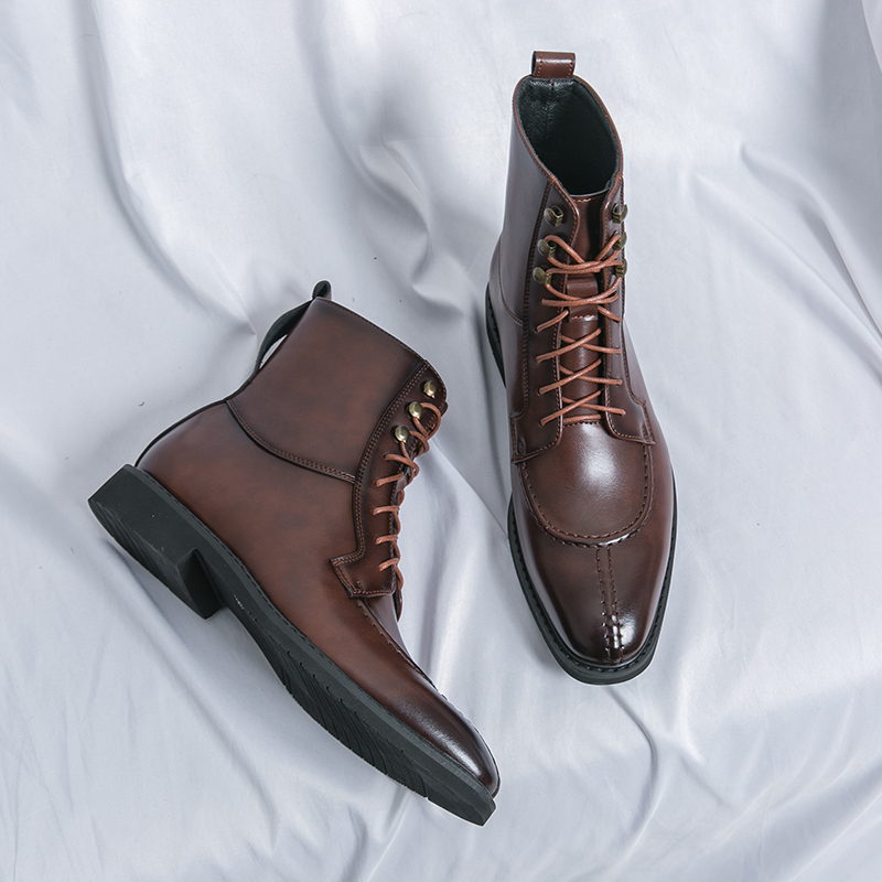 Leather Work Is - 2026 New Men's Pointed Brown Black