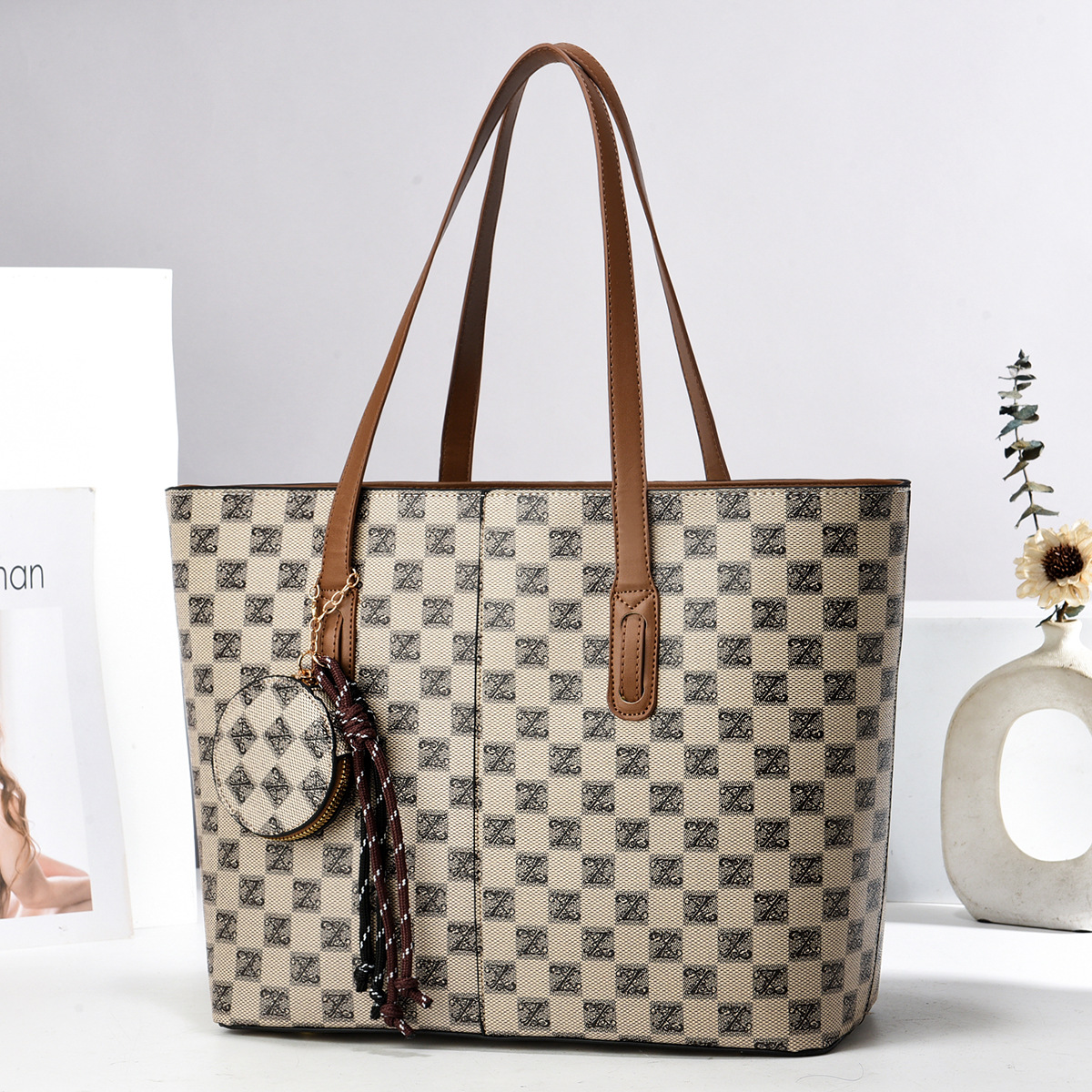 Leather Work Handbags - Tote Bags PU Leather Purses and