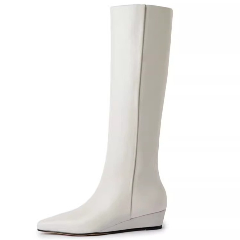 Leather Work Is - Fashion Knee-High Women's Boots Genuine Leather