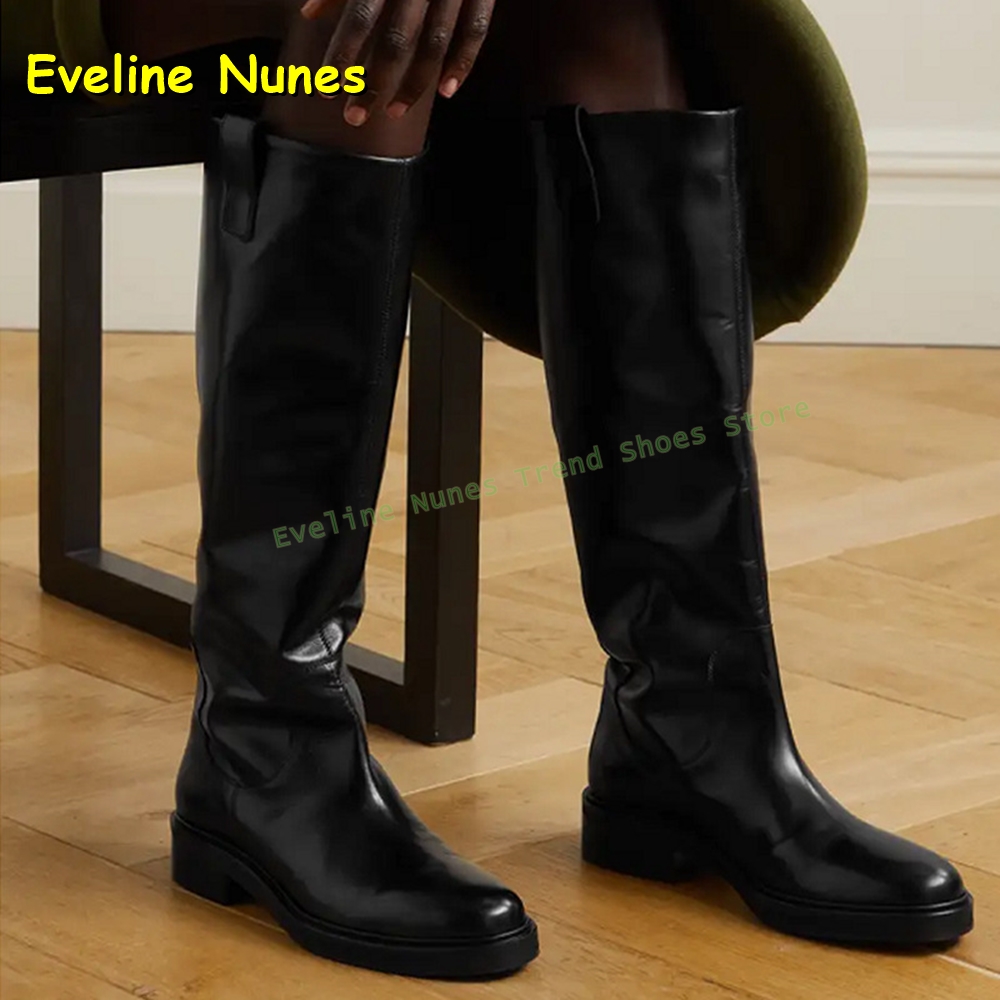 Leather Work Is - Black Leather Knee High Riding Boots