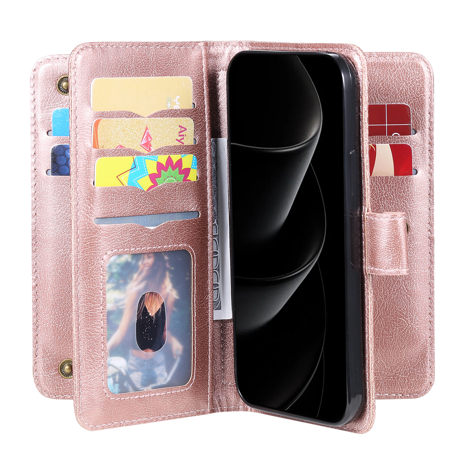 Leatherwork Wallet - Flip Magnetic Multi Cards Solt Leather