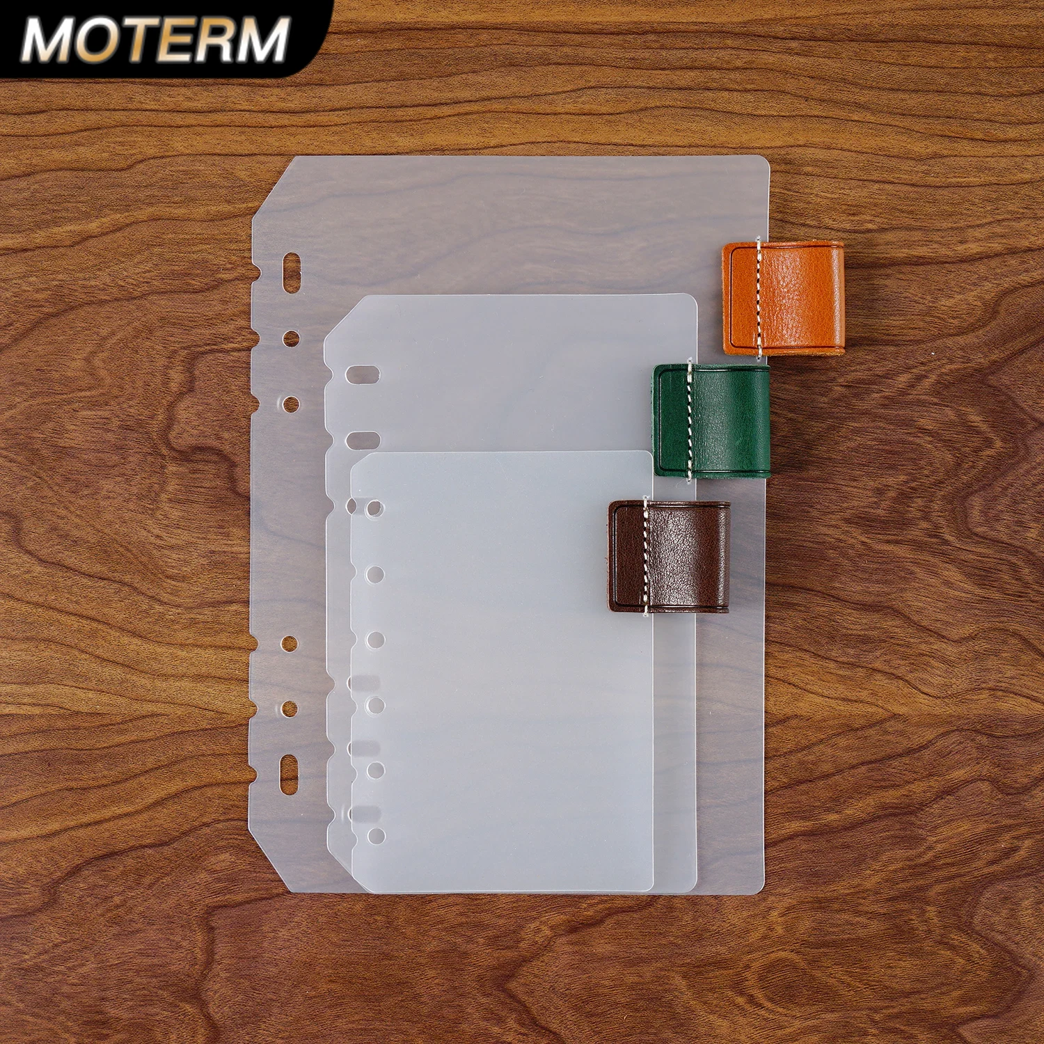 Leather Work Diary - Creative PP Binder Dividers with Leather