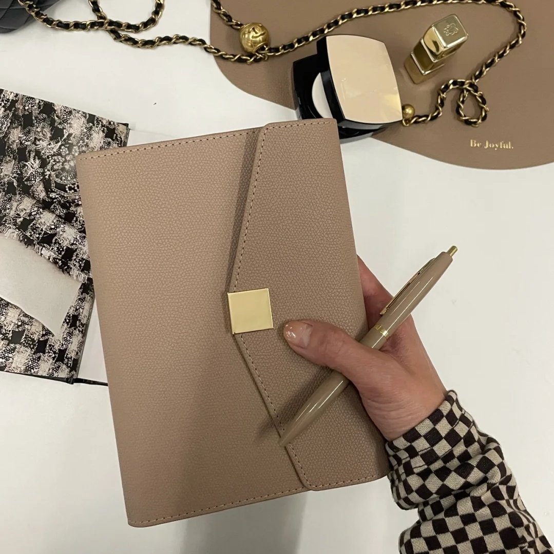 Leather Work Diary - A5 Pu Leather Binder Notebook Journal