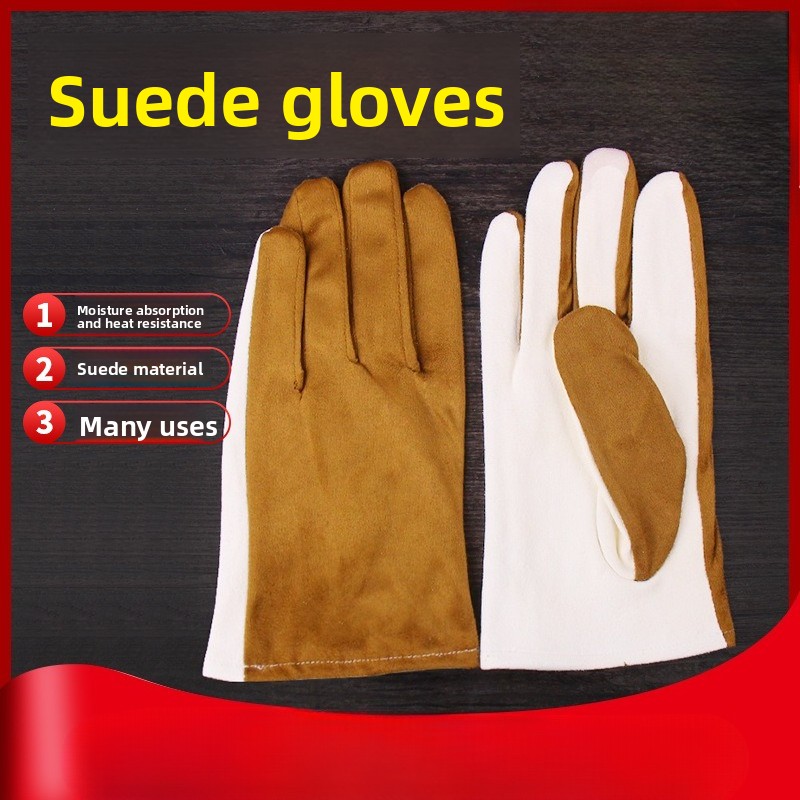 Leatherwork Appreciation - Suede Gloves for Jewelry Appreciation Thickened