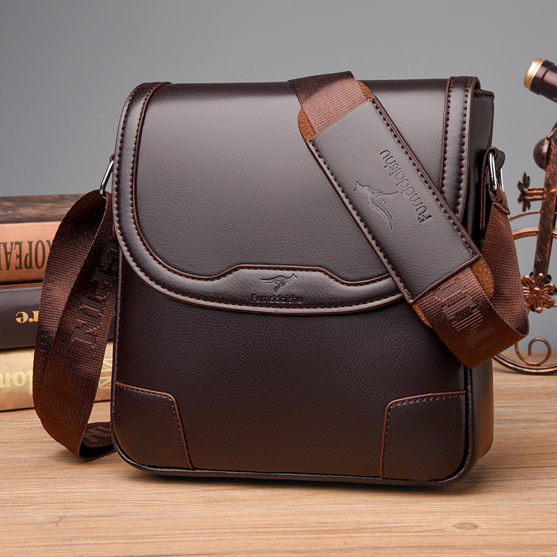 Leather Work Handbags - Luxury Brand Men Leather Shoulder Bags