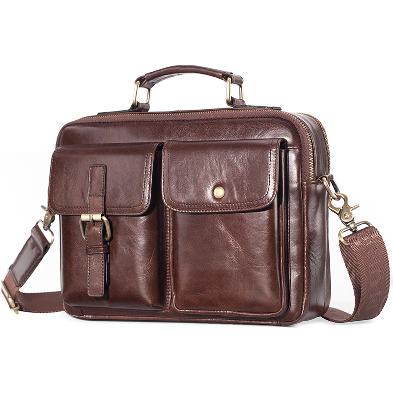 Leather Work Handbags - Brand New Cowhide Leather Messenger Bag
