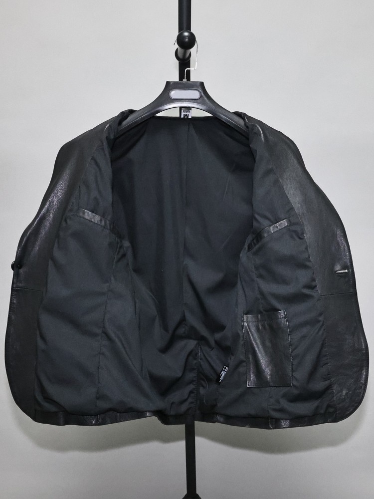 Slim Fit Solid Color Men Offic - Leather Work Jacket Mens reseña y precio