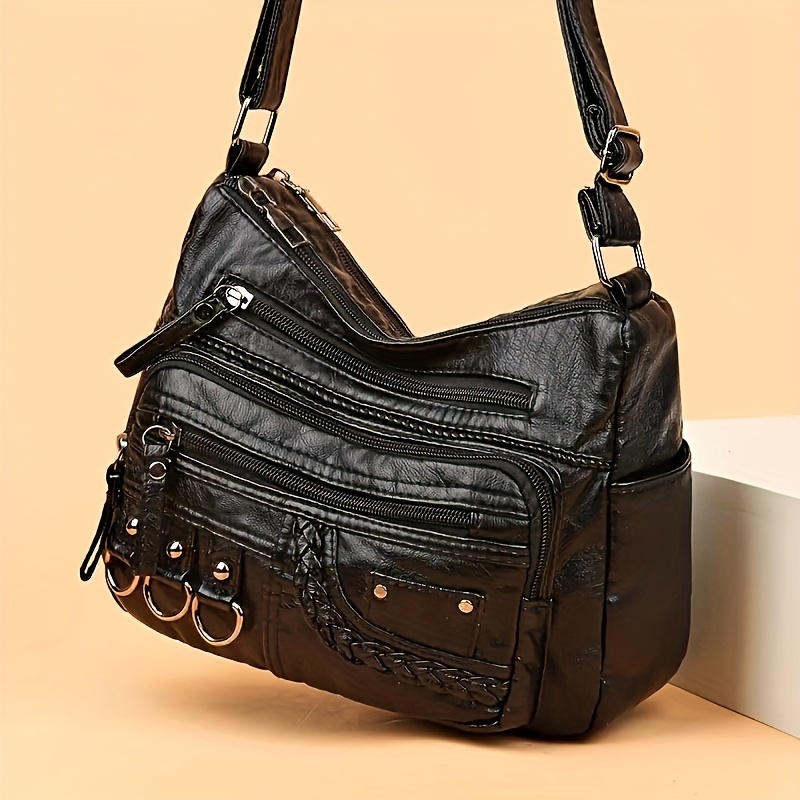 Vintage PU Crossbody Bag, Wome - Leather Work Handbags For Women reseña y precio