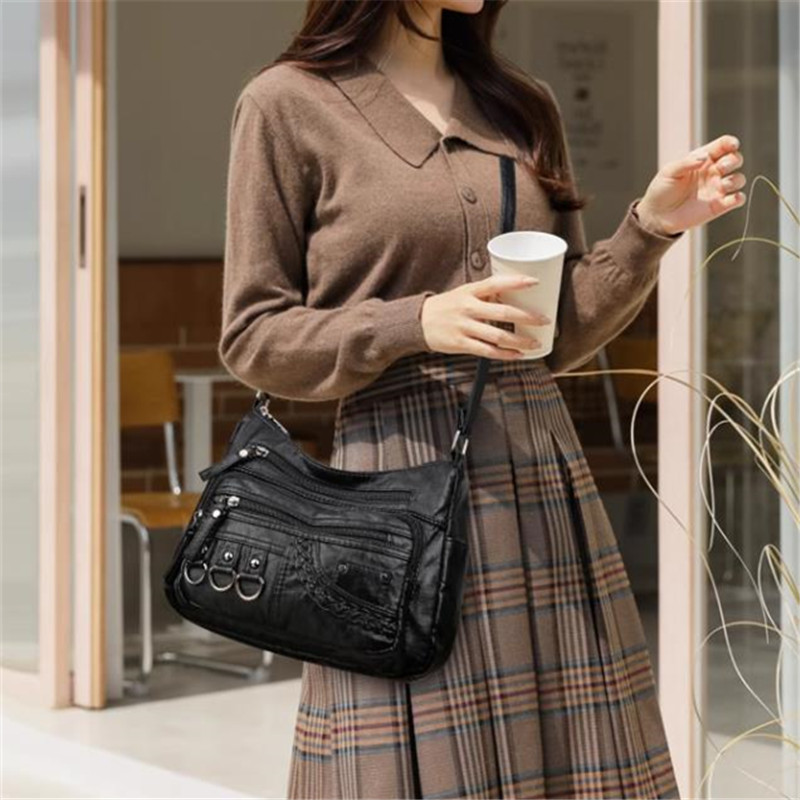 Vintage PU Crossbody Bag, Wome - Leather Work Handbags For Women reseña y precio