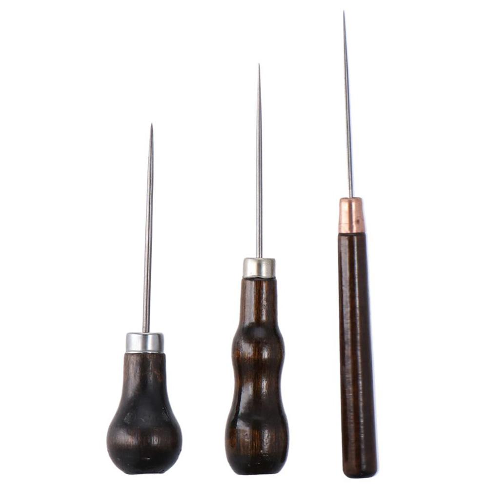 3Pcs Wooden Handle Scratch Awl - Leatherwork Accessories reseña y precio