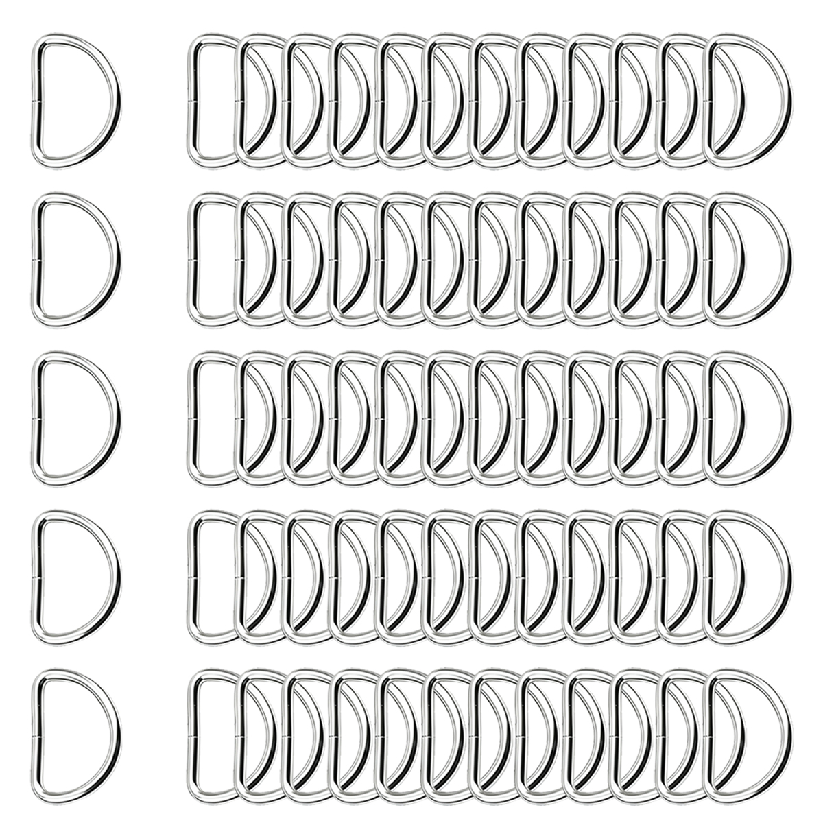 30/60/100Pcs D-ring buckle sta - Belt Buckle Blank reseña y precio