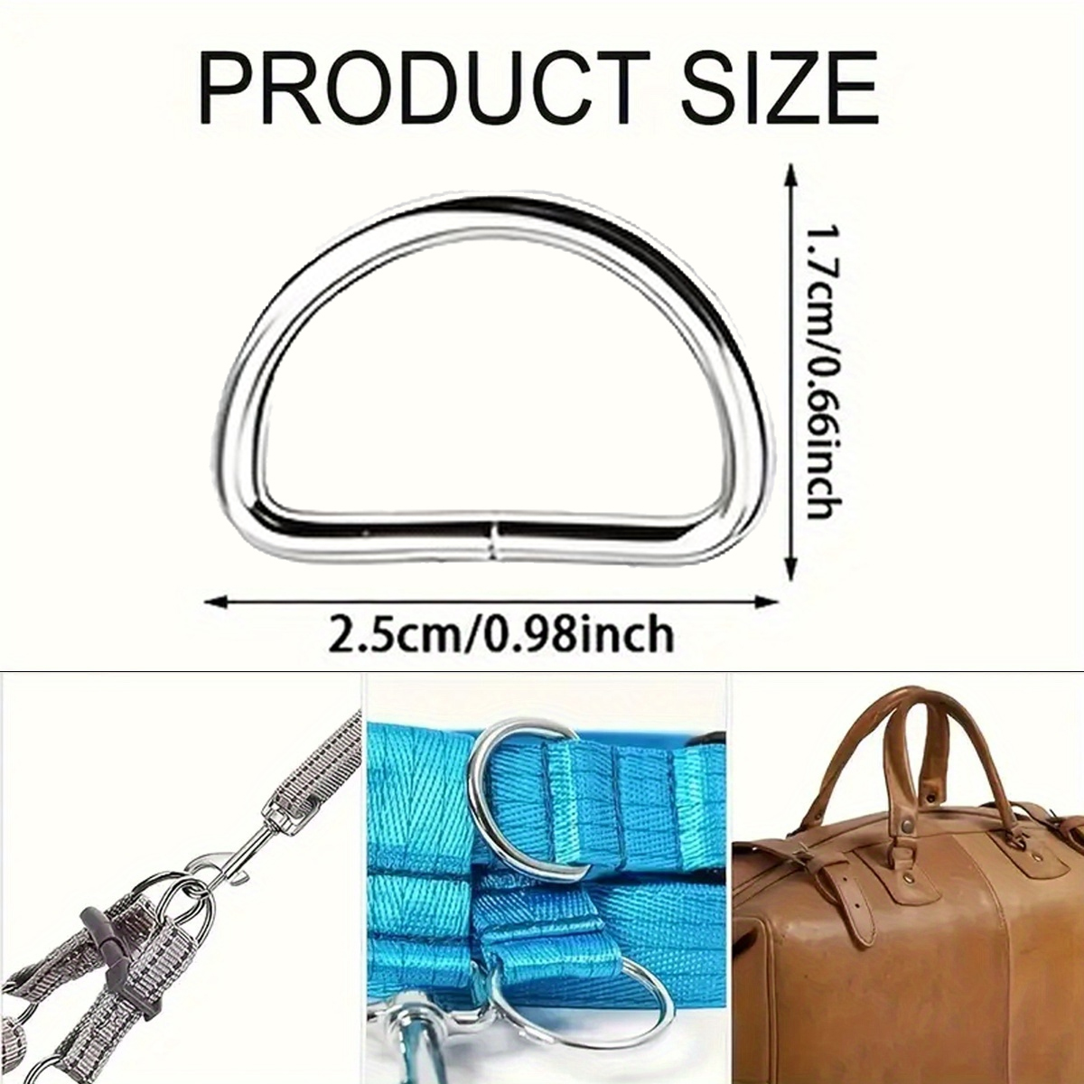 30/60/100Pcs D-ring buckle sta - Belt Buckle Blank reseña y precio
