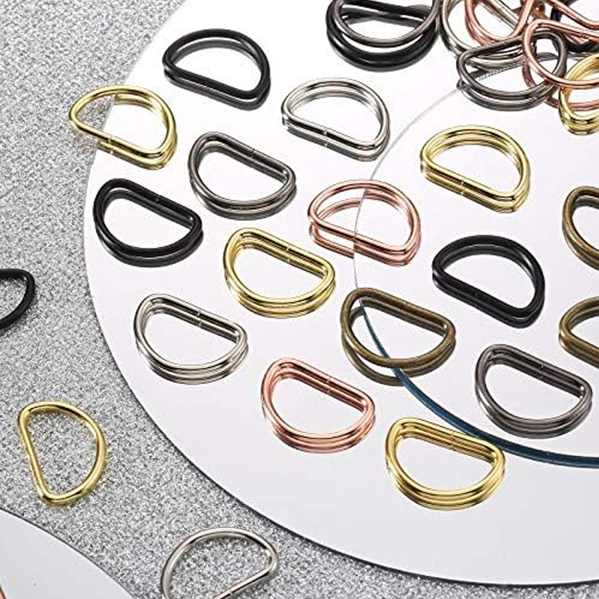 30/60/100Pcs D-ring buckle sta - Belt Buckle Blank reseña y precio