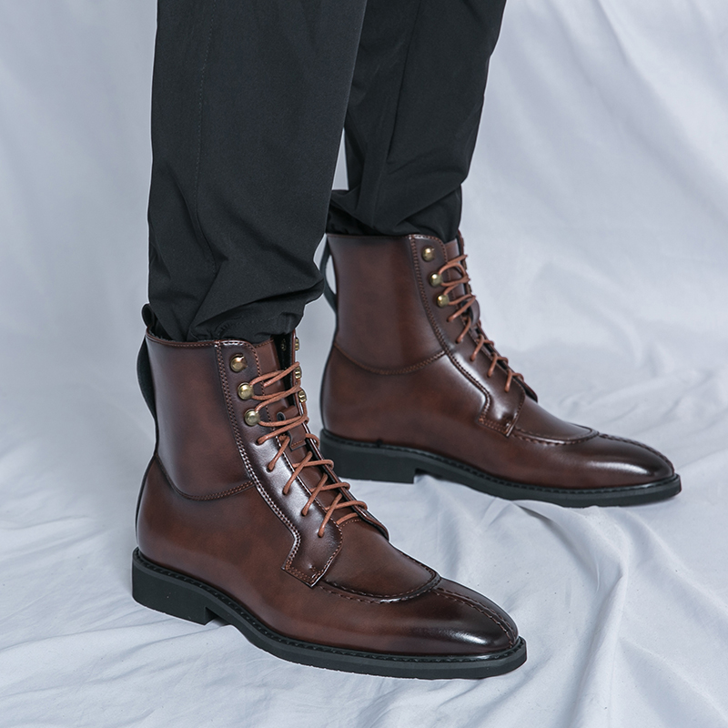 2026 New Men's Pointed Brown B - Leather Work Is reseña y precio