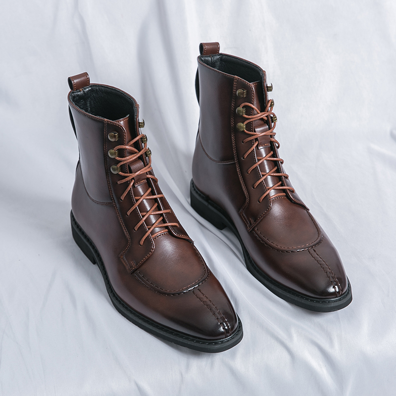 2026 New Men's Pointed Brown B - Leather Work Is reseña y precio