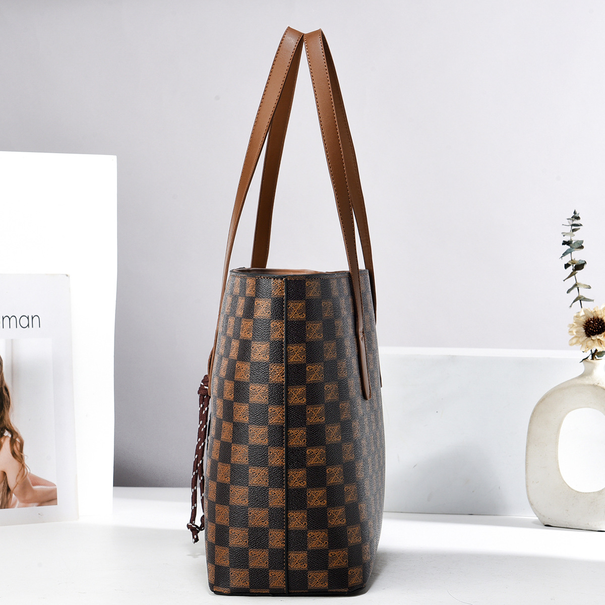 Tote Bags PU Leather Purses an - Leather Work Handbags reseña y precio