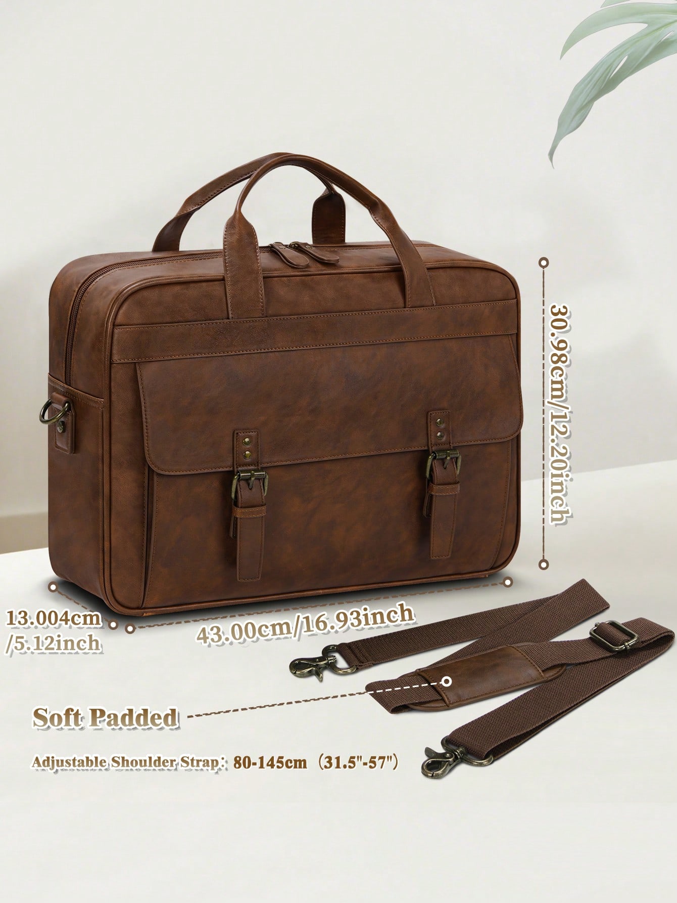 Vintage Leather Messenger Bag  - Leather Work Bag reseña y precio