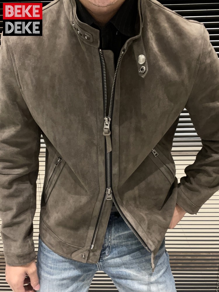 Fashion Mens New Slim Fit Stan - Leather Work Jacket Mens reseña y precio