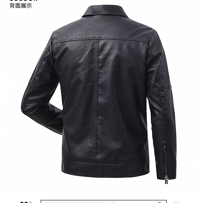 Men's Lapel Leather Jacket Spr - Leather Work Jacket Mens reseña y precio