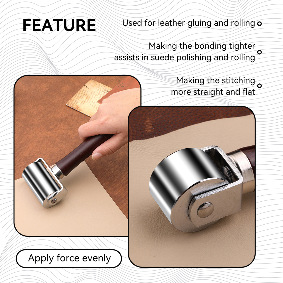 Leather Press Edge Roller with - Leatherwork Edge Creaser reseña y precio