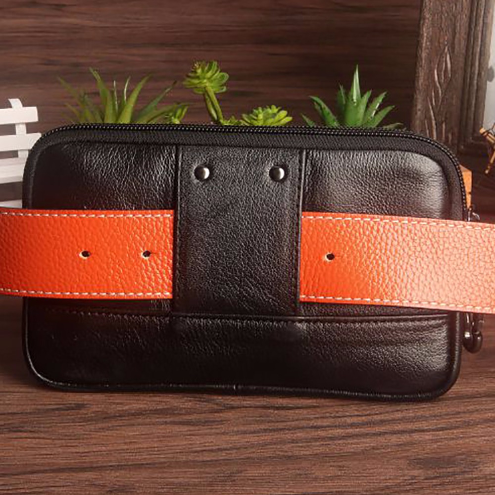 Men Clutch Waist Pack Bag Cell - Leatherwork Wallet reseña y precio