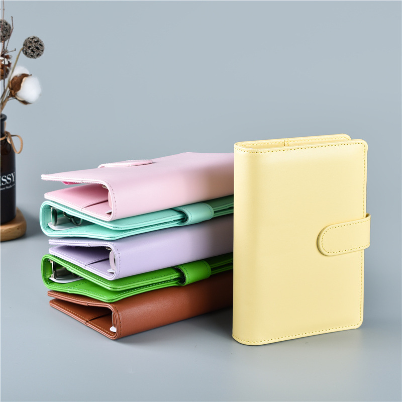 Macaron Color A5 A6 6 Ring Bin - Leather Work Diary reseña y precio