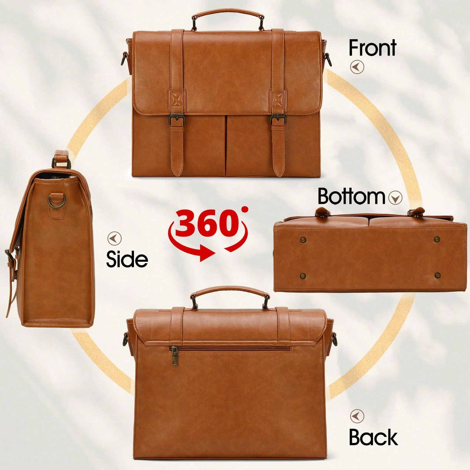 Messenger Bag For Men 15.6 Inc - Leather Work Bag reseña y precio