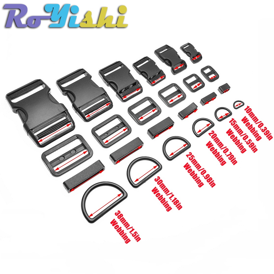 1-10 Set Plastic Side Release  - Belt Buckle Blank reseña y precio