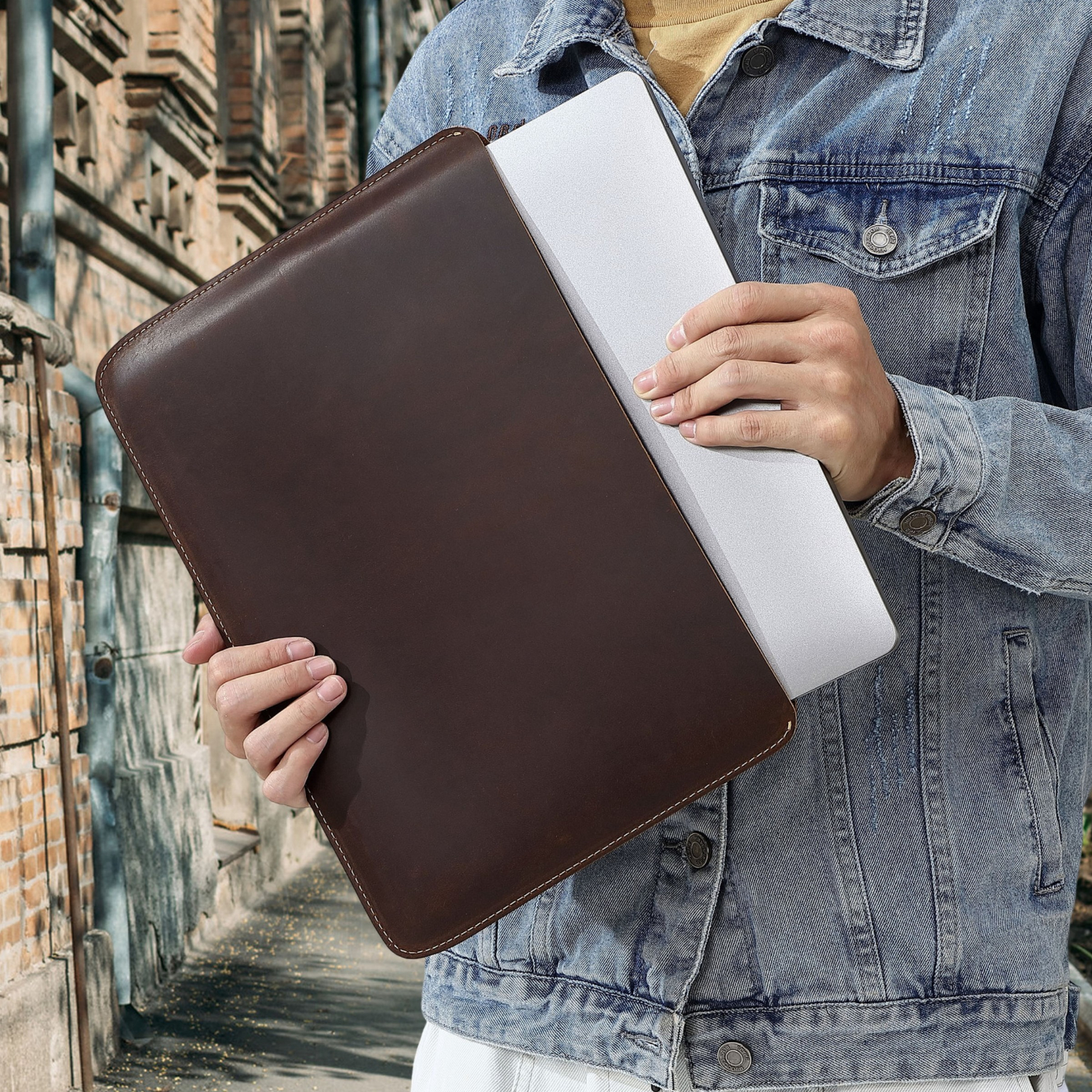 Genuine Leather Slim Laptop Sl - Leather Work Diary reseña y precio