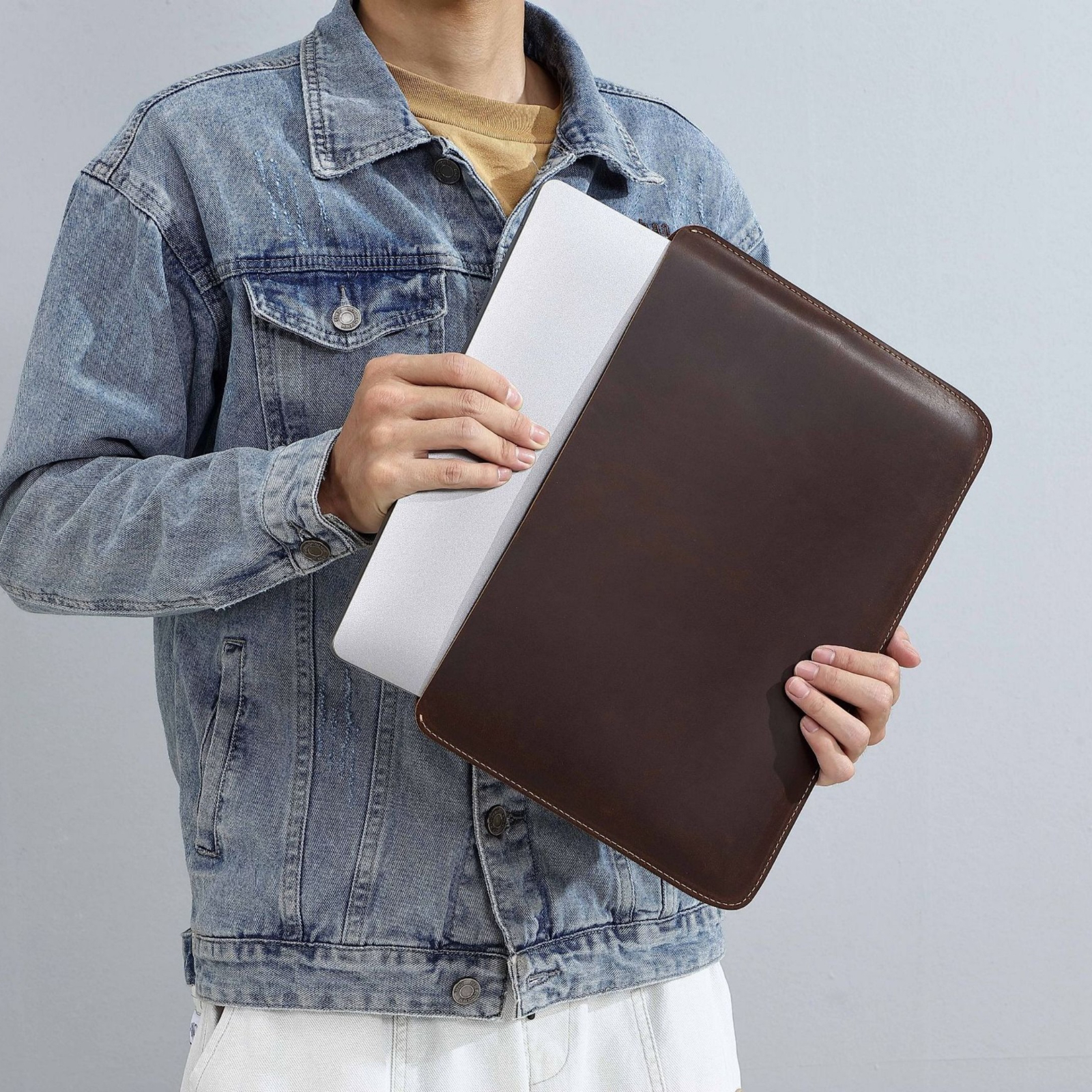 Genuine Leather Slim Laptop Sl - Leather Work Diary reseña y precio