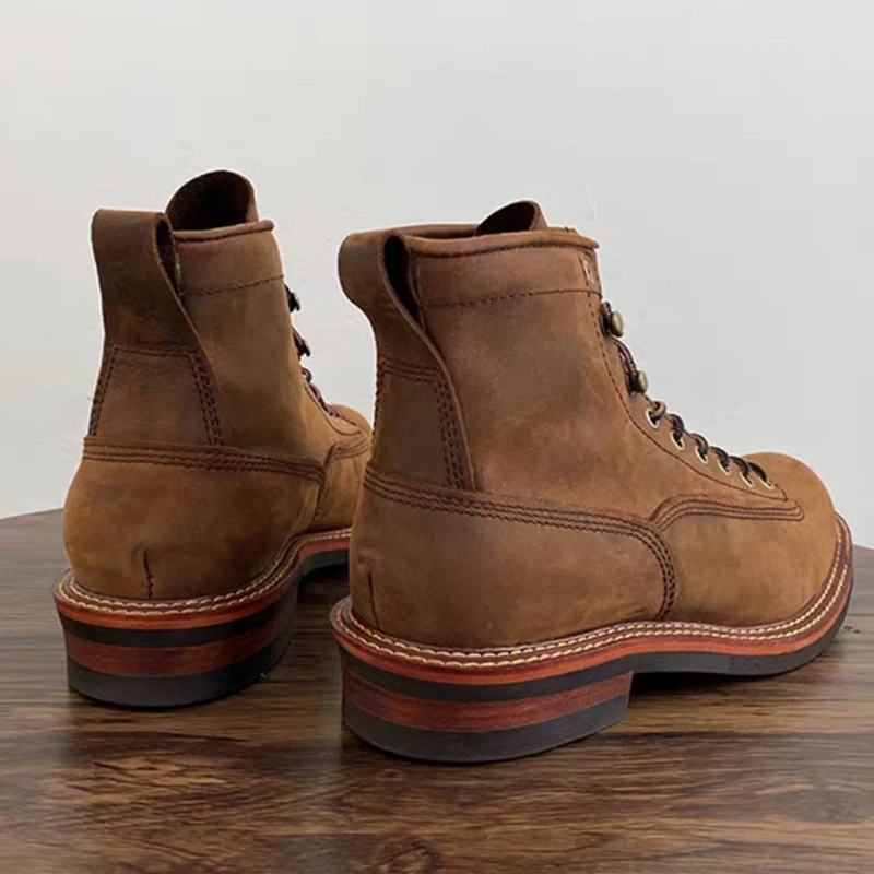 Vintage British Men Ankle Boot - Leather Work Is reseña y precio