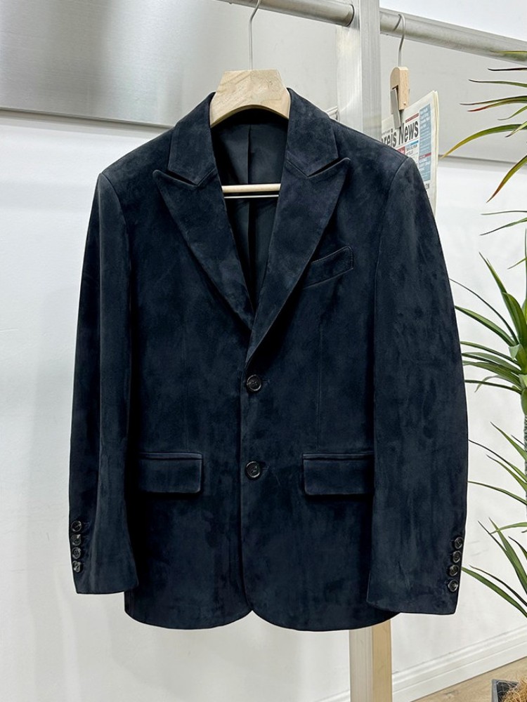 Vintage Suede Sheepskin Elegan - Leather Work Jacket Mens reseña y precio