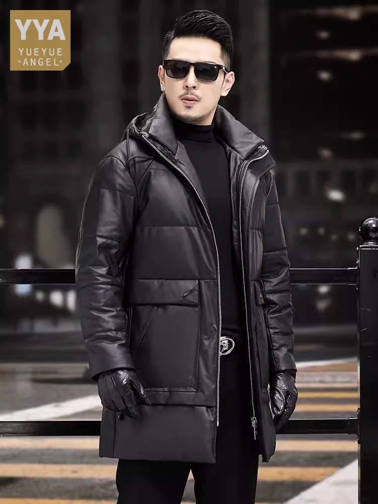 Winter Mens Thick Warm White G - Leather Work Jacket Mens reseña y precio