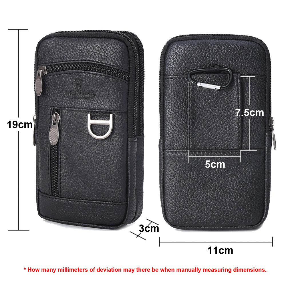 Men Waist Bag Mobile Phone Bag - Leather Work Bag reseña y precio