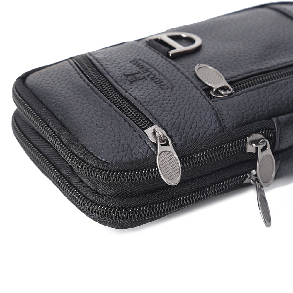 Men Waist Bag Mobile Phone Bag - Leather Work Bag reseña y precio