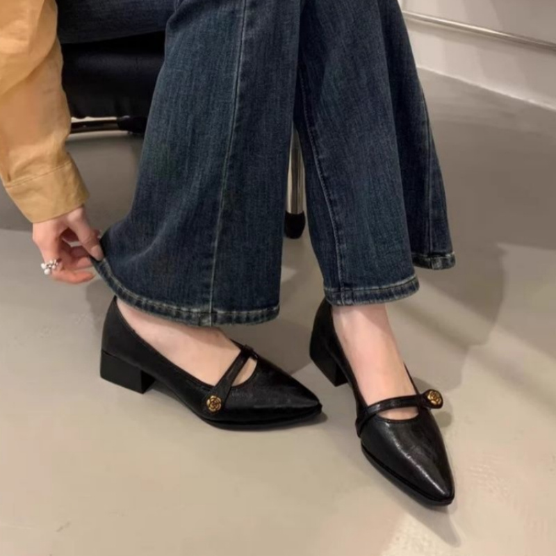 French Vintage Chunky Heel Mar - Leatherwork In French reseña y precio