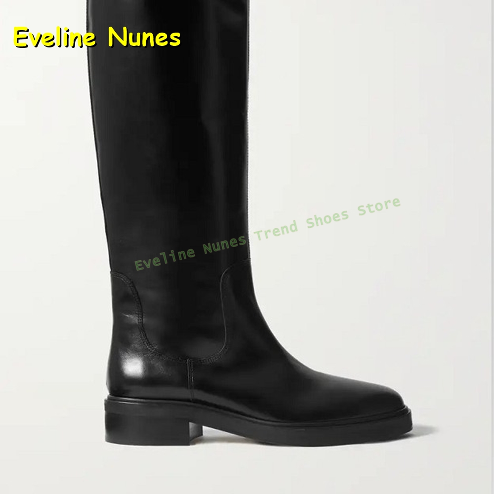 Black Leather Knee High Riding - Leather Work Is reseña y precio