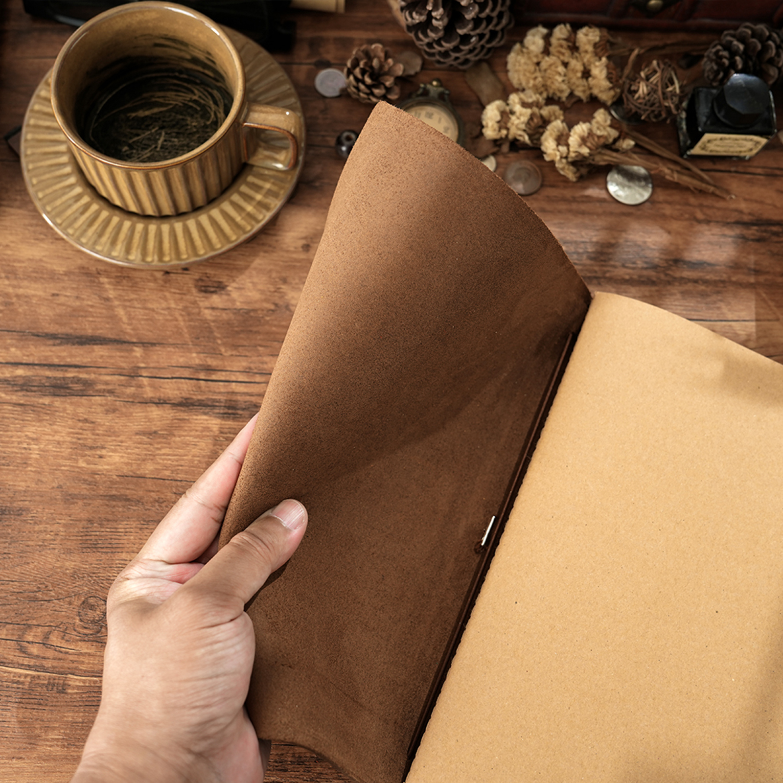 Handmade B5 Genuine Leather Tr - Leather Work Diary reseña y precio