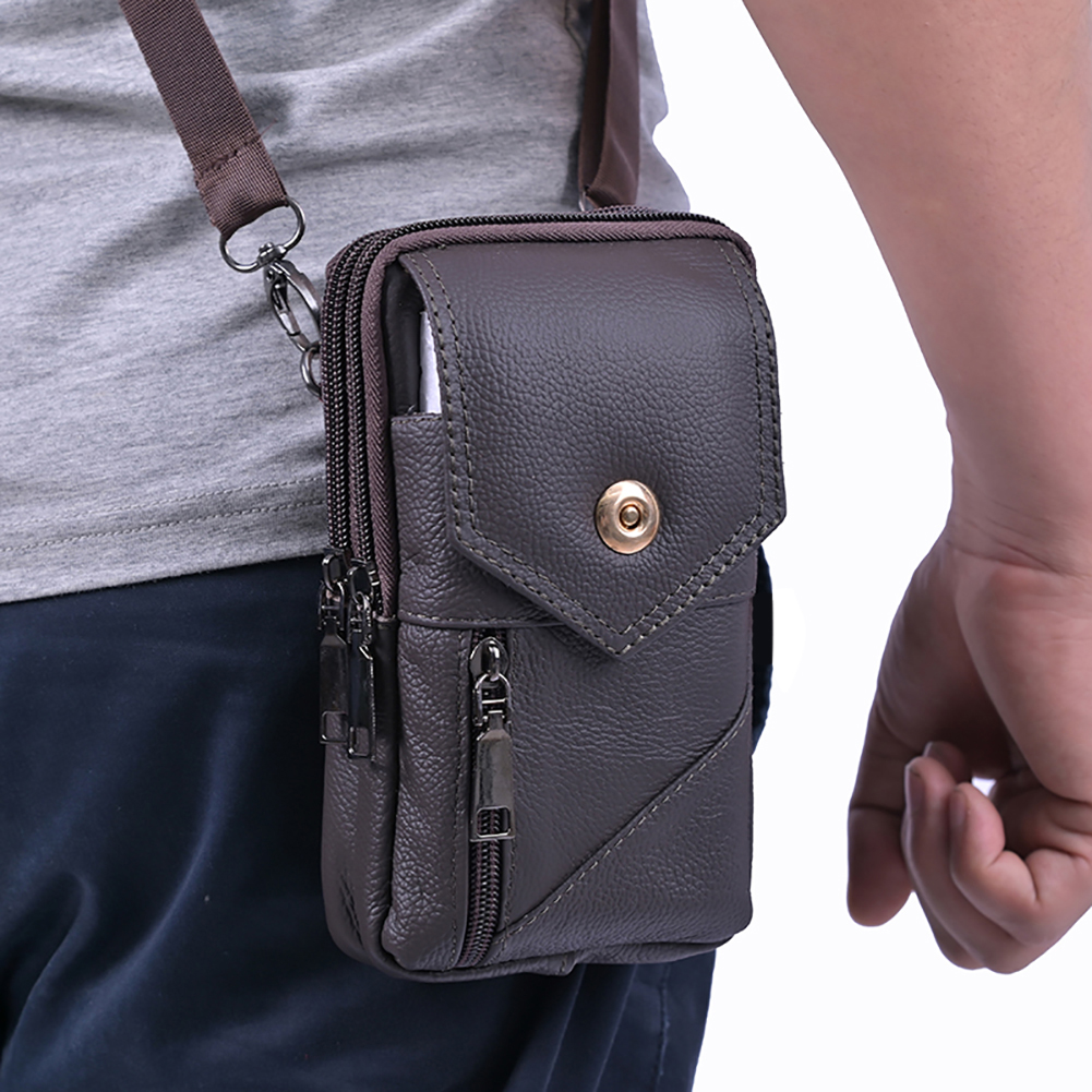 Men Simple Shoulder Bag Waterp - Leatherwork Wallet reseña y precio