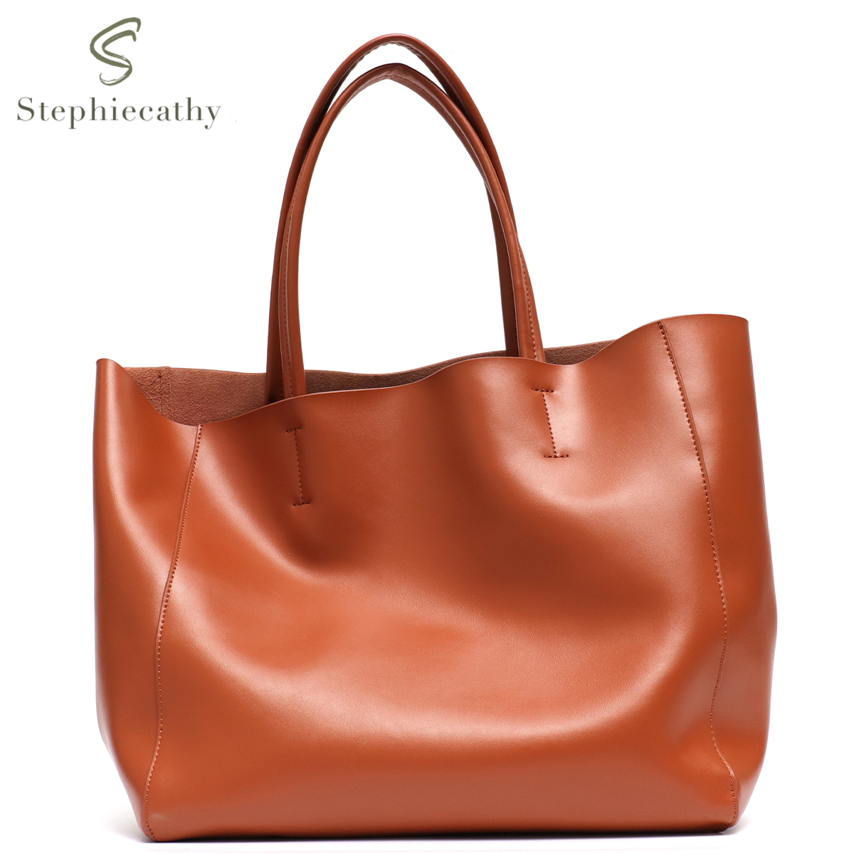 Minimalist Big Tote Bag Women  - Leather Work Handbags reseña y precio