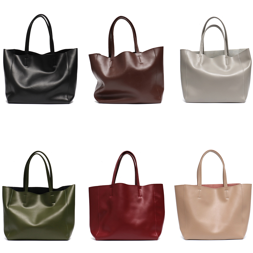 Minimalist Big Tote Bag Women  - Leather Work Handbags reseña y precio