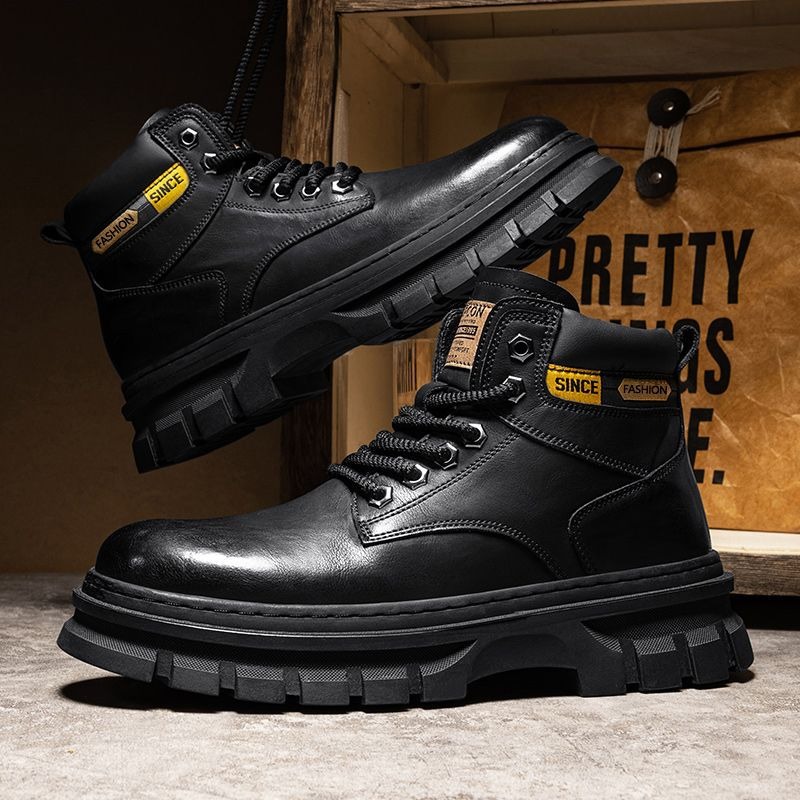 Vintage Men Platform Ankle Boo - Leather Work Is reseña y precio