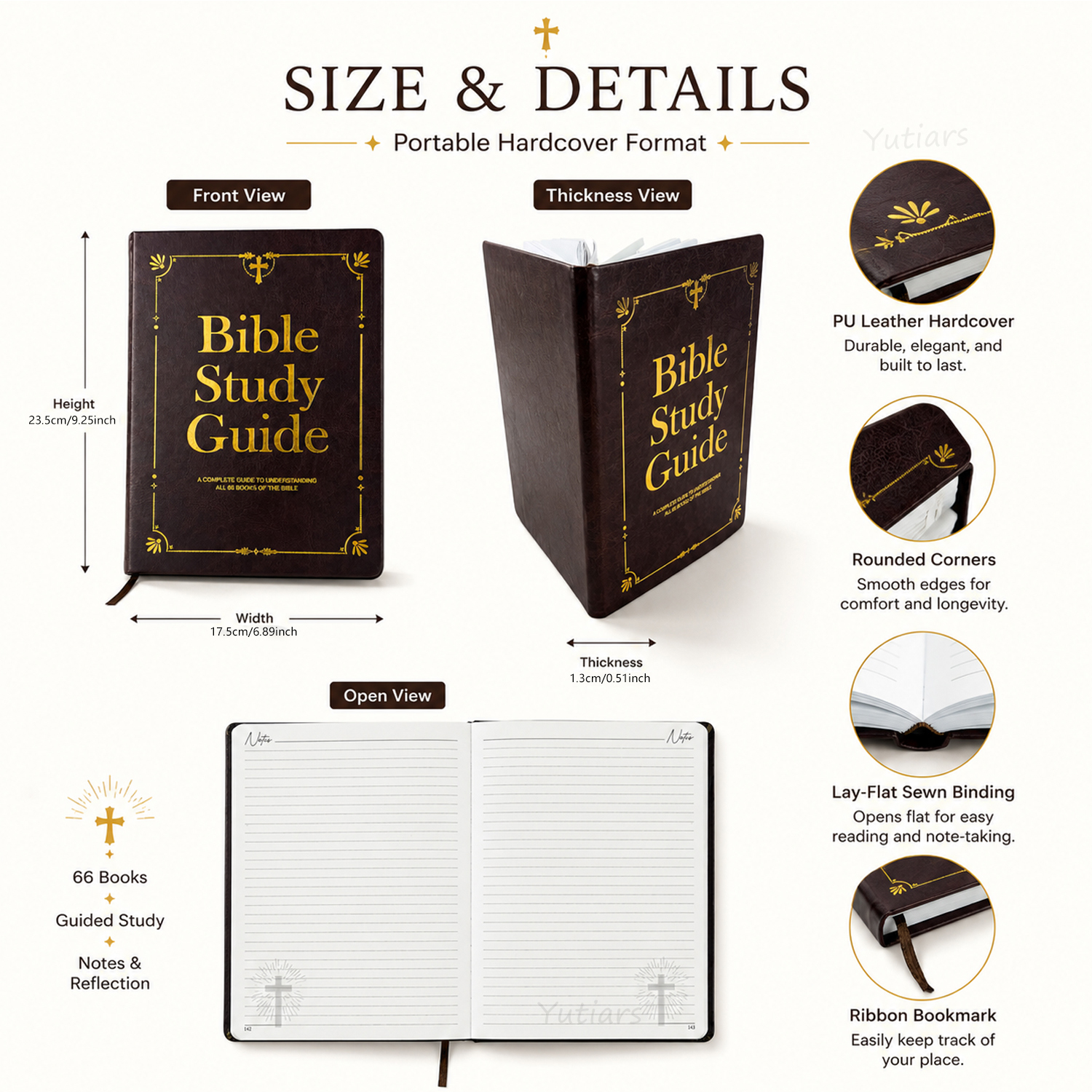 PU Leather Bible Study Journal - Leather Work Diary reseña y precio