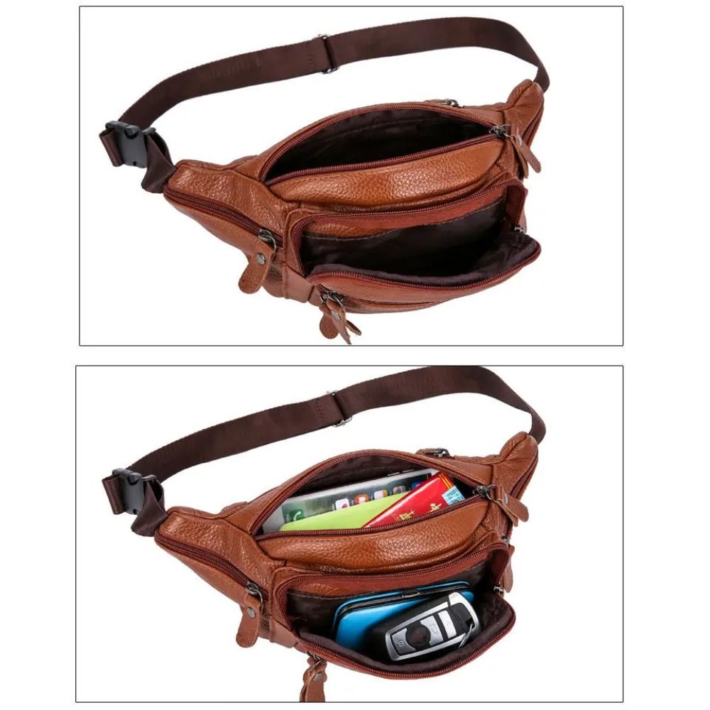 Zipper PU Leather Men's Waist  - Leatherwork Wallet reseña y precio