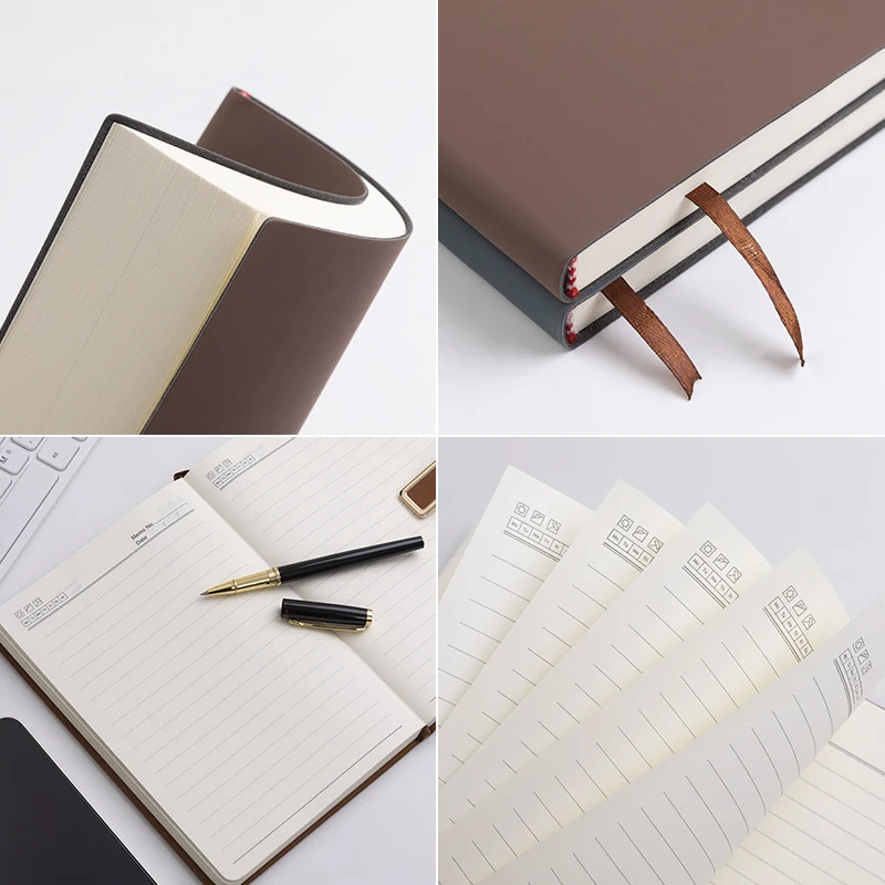A5 Soft Leather Notebook with  - Leather Work Diary reseña y precio