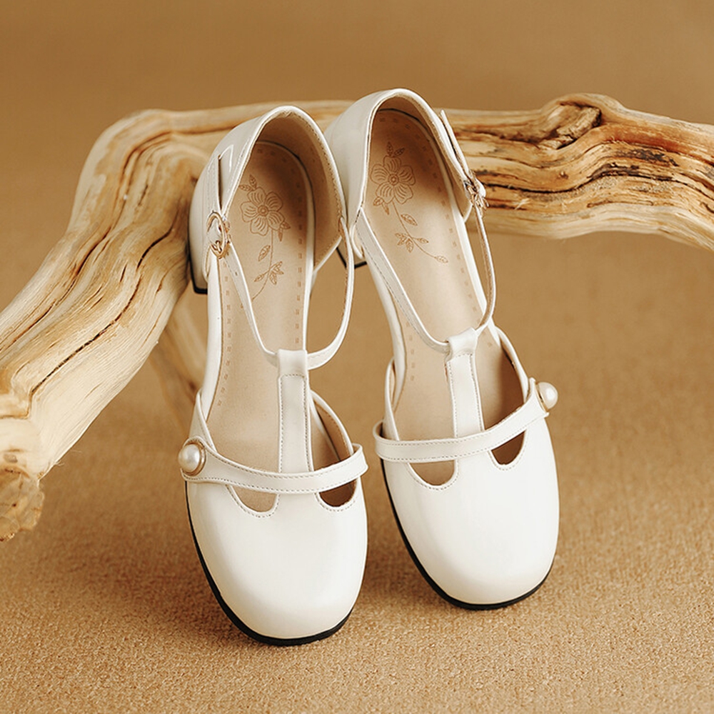 Thick High Heels Sandals Women - Leather Work Is reseña y precio