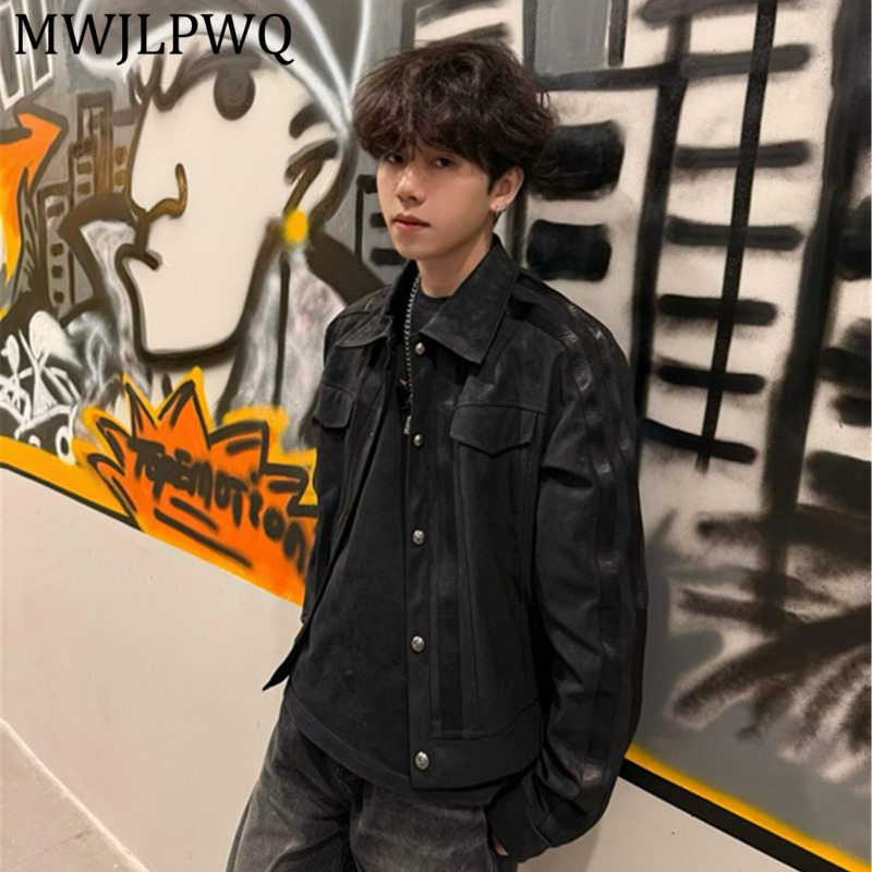 MWJLPWQ Retro Black Suede Spli - Leather Work Jacket Mens reseña y precio
