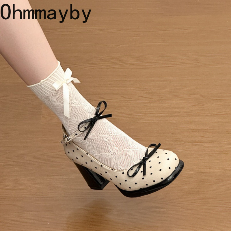 Platform Thick Heel Women Mary - Belt Buckle Blank reseña y precio